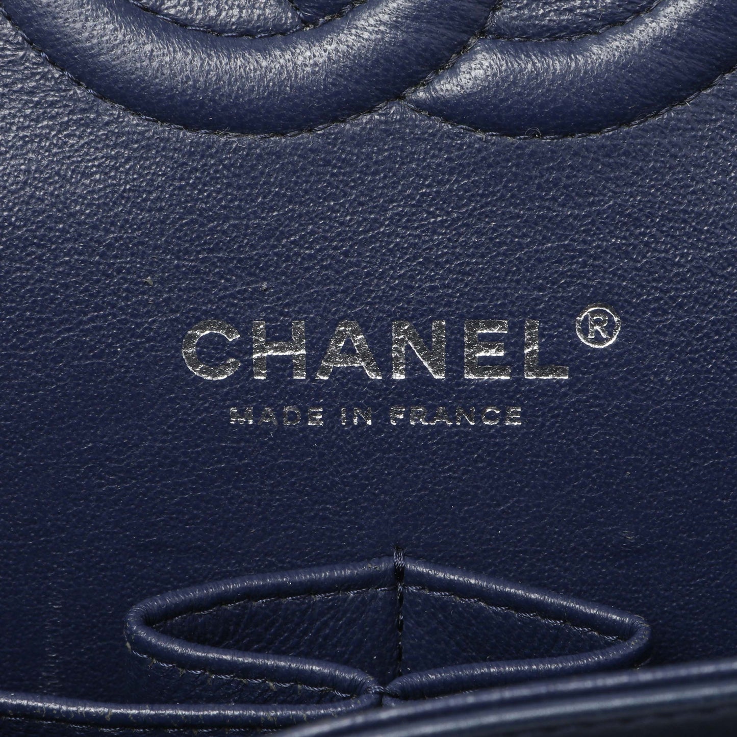 Exclusive Chanel Blue Quilted Lambskin Medium Classic Double Flap — Alternate View 15