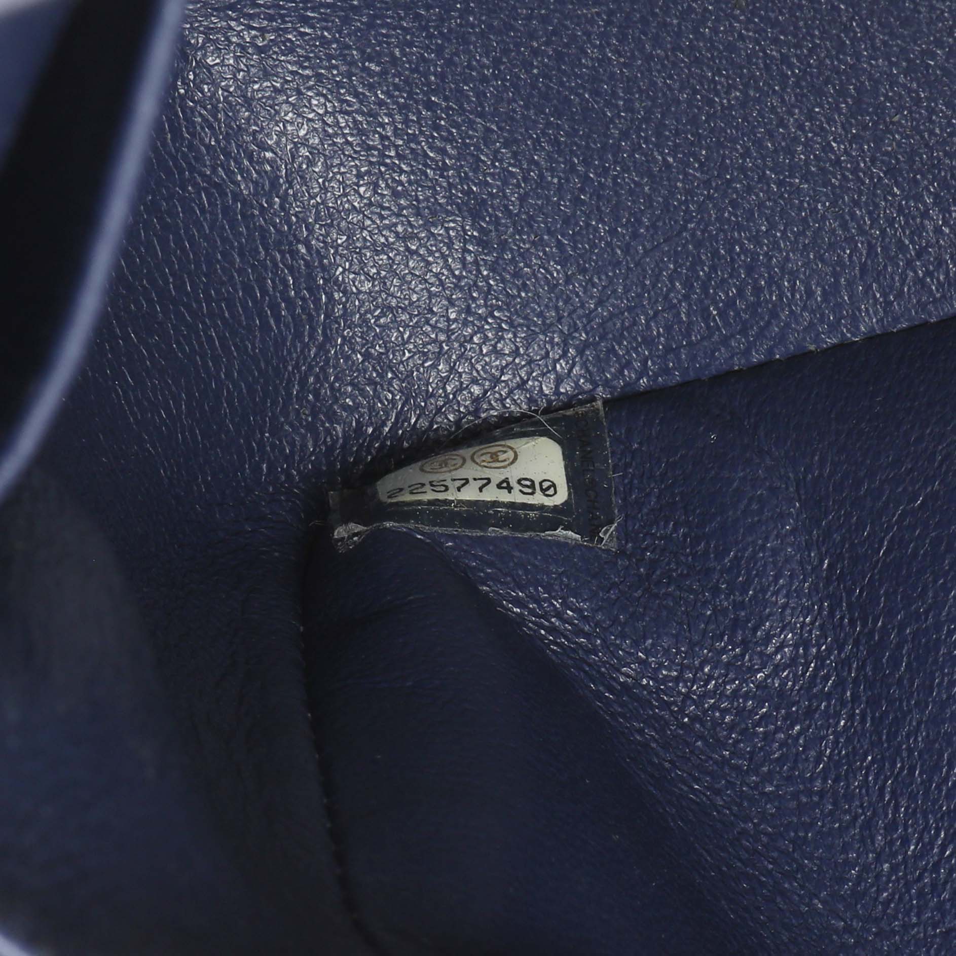 Exclusive Chanel Blue Quilted Lambskin Medium Classic Double Flap — Alternate View 16