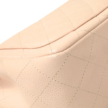 Exclusive Chanel Light Pink Quilted Caviar Mini Square Flap — Lifestyle View