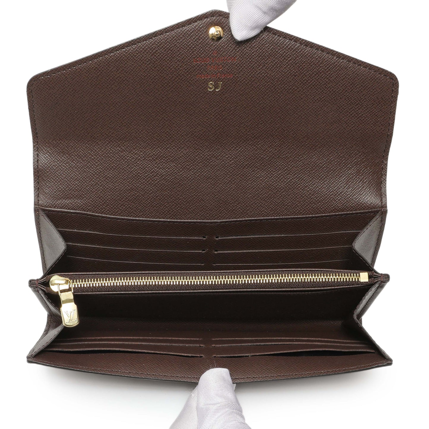 Exclusive Louis Vuitton Damier Ebene Sarah Wallet — Alternate View 10