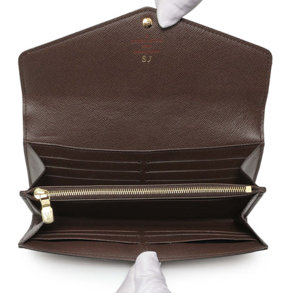 Exclusive Louis Vuitton Damier Ebene Sarah Wallet — Alternate View 10