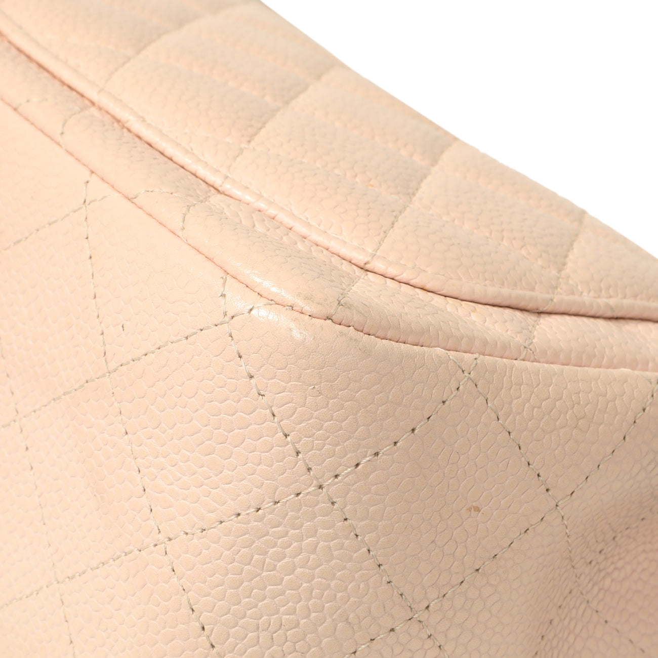 Exclusive Chanel Light Pink Quilted Caviar Mini Square Flap — Alternate View 7