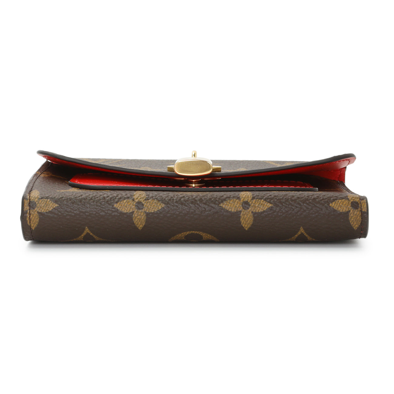 Exclusive Louis Vuitton Monogram Coquelicot Flower Lock Compact Wallet — Back View