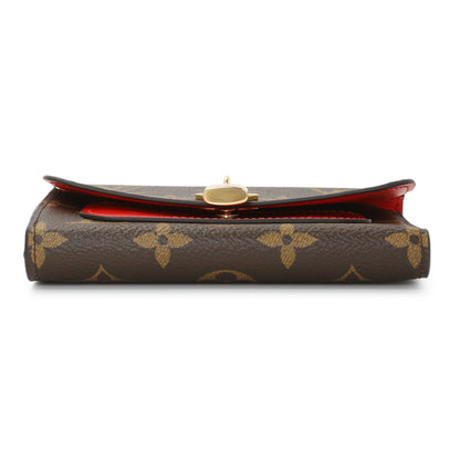 Exclusive Louis Vuitton Monogram Coquelicot Flower Lock Compact Wallet — Back View