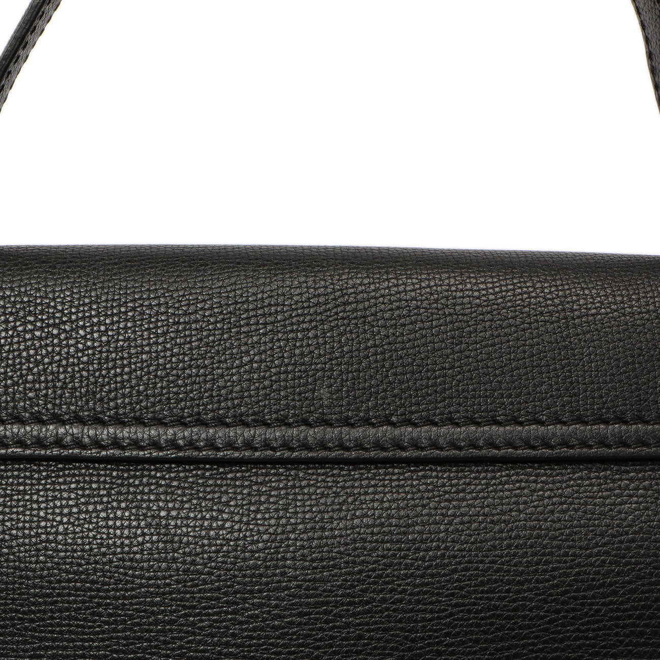 Exclusive Burberry Black Derby Calfskin House Check Medium Camberley — Top View
