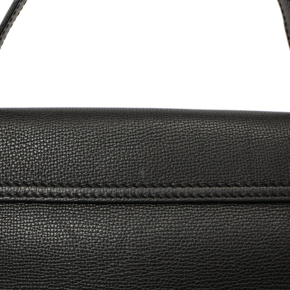 Exclusive Burberry Black Derby Calfskin House Check Medium Camberley — Top View