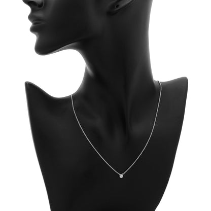 Exclusive Tiffany & Co. Sterling Silver Diamonds by the Yard Single Diamond Pendant — Detail View