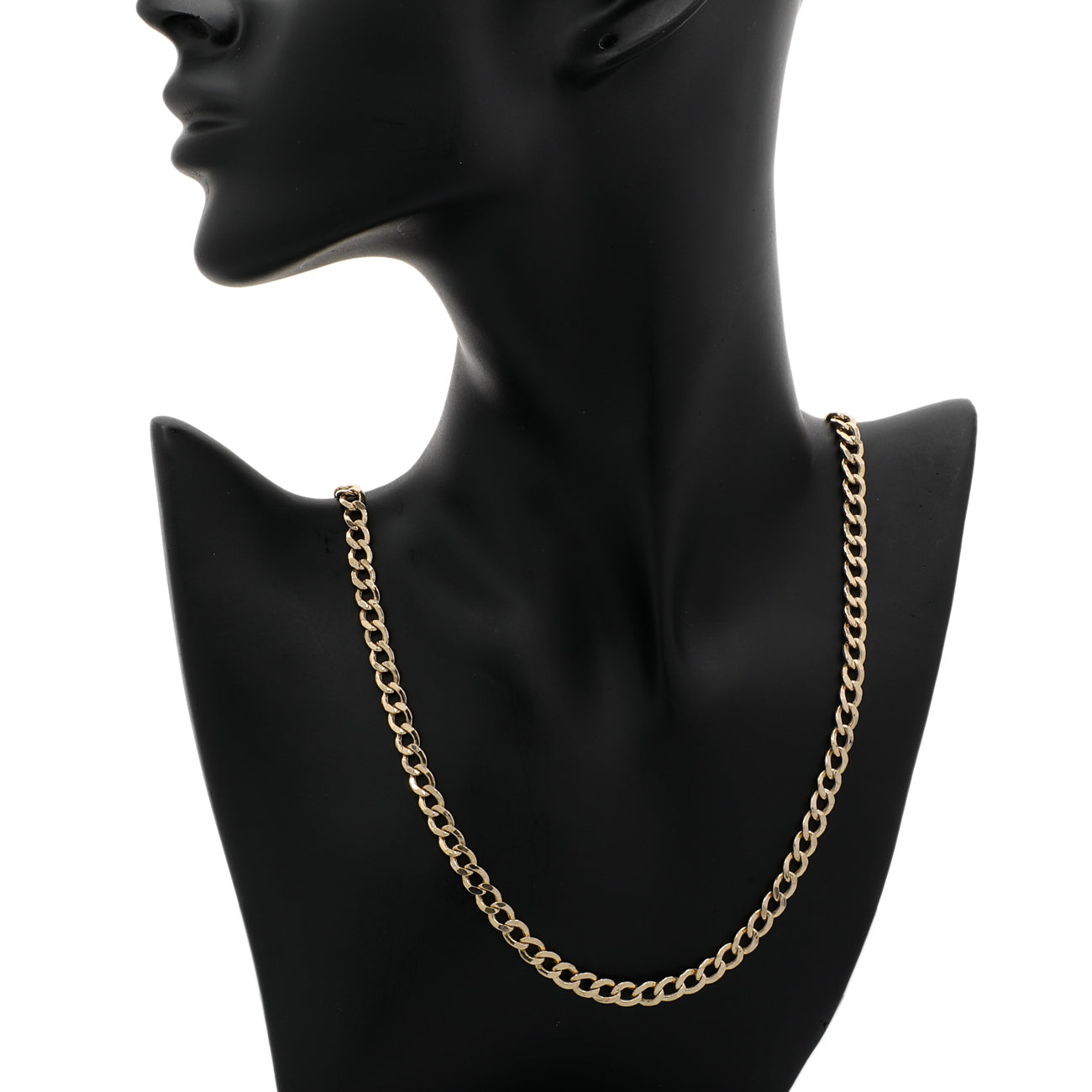 Exclusive 14k Yellow Gold Curb Link Chain — Back View
