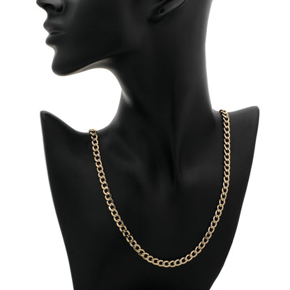 Exclusive 14k Yellow Gold Curb Link Chain — Back View