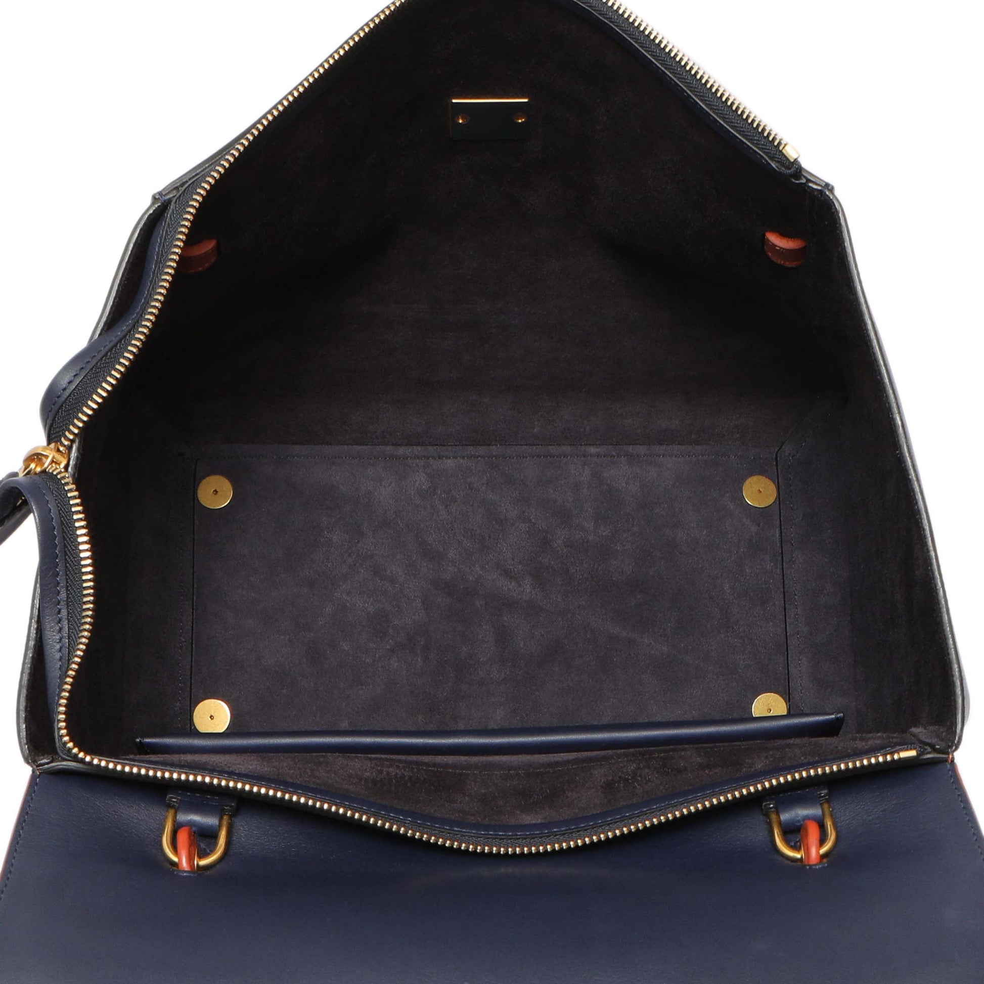 Exclusive Celine Navy Brown Smooth Calfskin Small Belt Bag — Alternate View 8