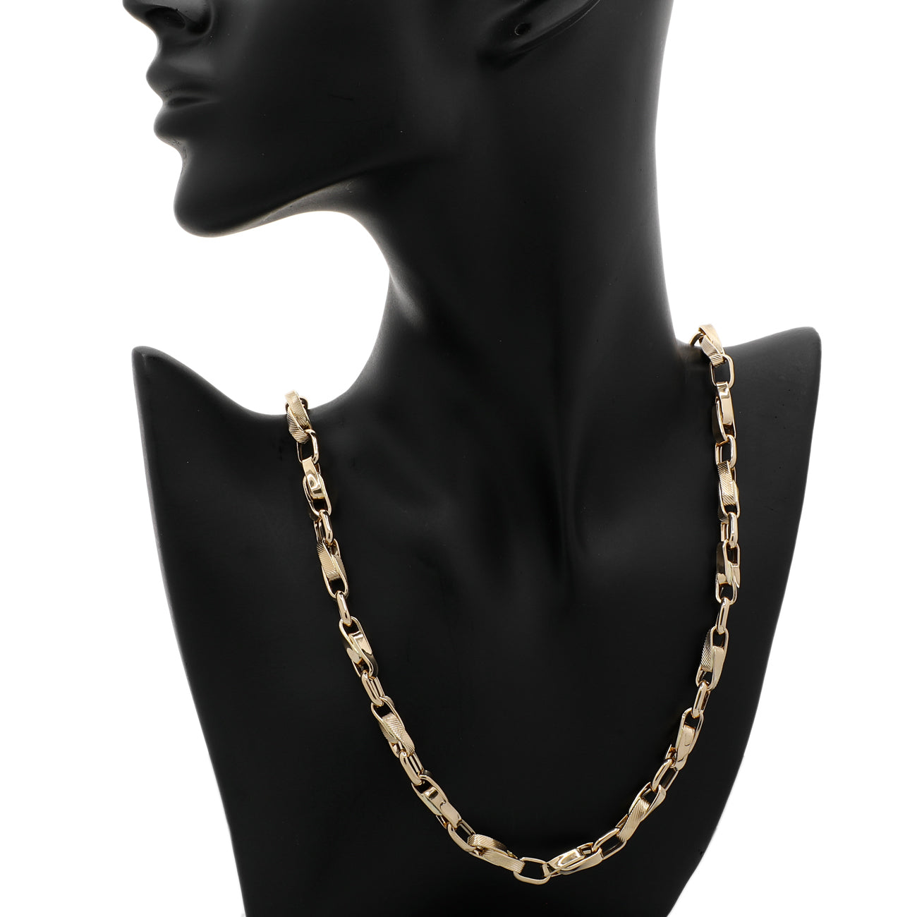 Exclusive 18K Yellow Gold Twist Link Chain — Back View