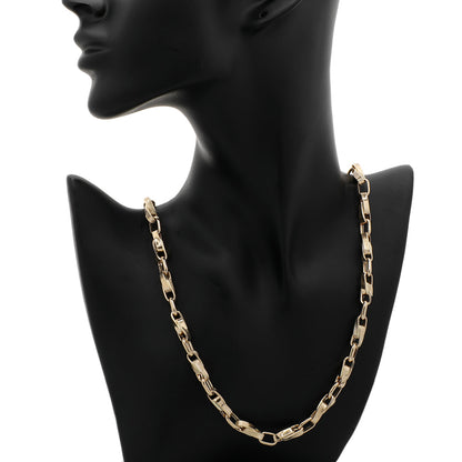 Exclusive 18K Yellow Gold Twist Link Chain — Back View