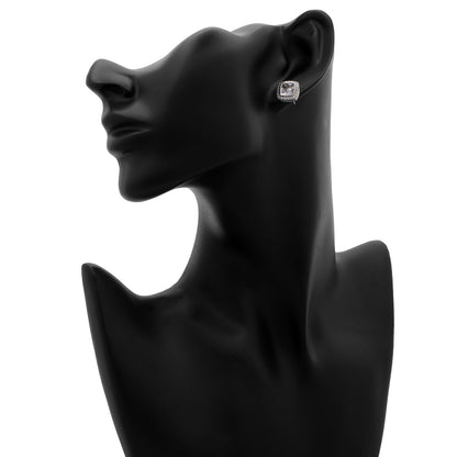 Exclusive David Yurman Sterling Silver 18K Yellow Gold 7mm Morganite Albion Earrings — Back View