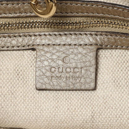 Exclusive Gucci Gold Pebbled Calfskin Medium Soho Chain Shoulder Bag — Alternate View 9