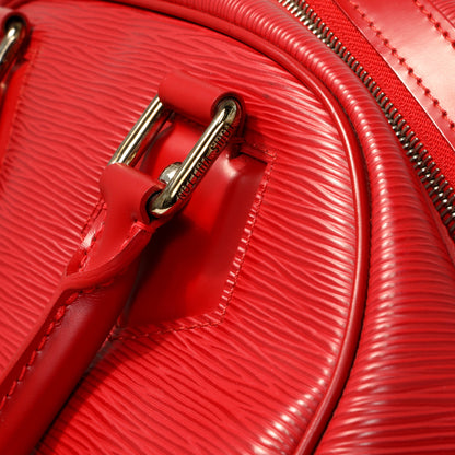 Exclusive Louis Vuitton Rouge Epi Bowling Montaigne PM — Lifestyle View