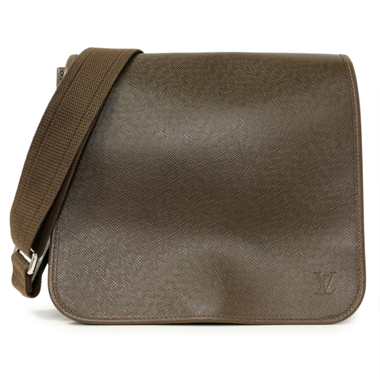 Exclusive Louis Vuitton Brown Taiga Andrei Messenger — Front View