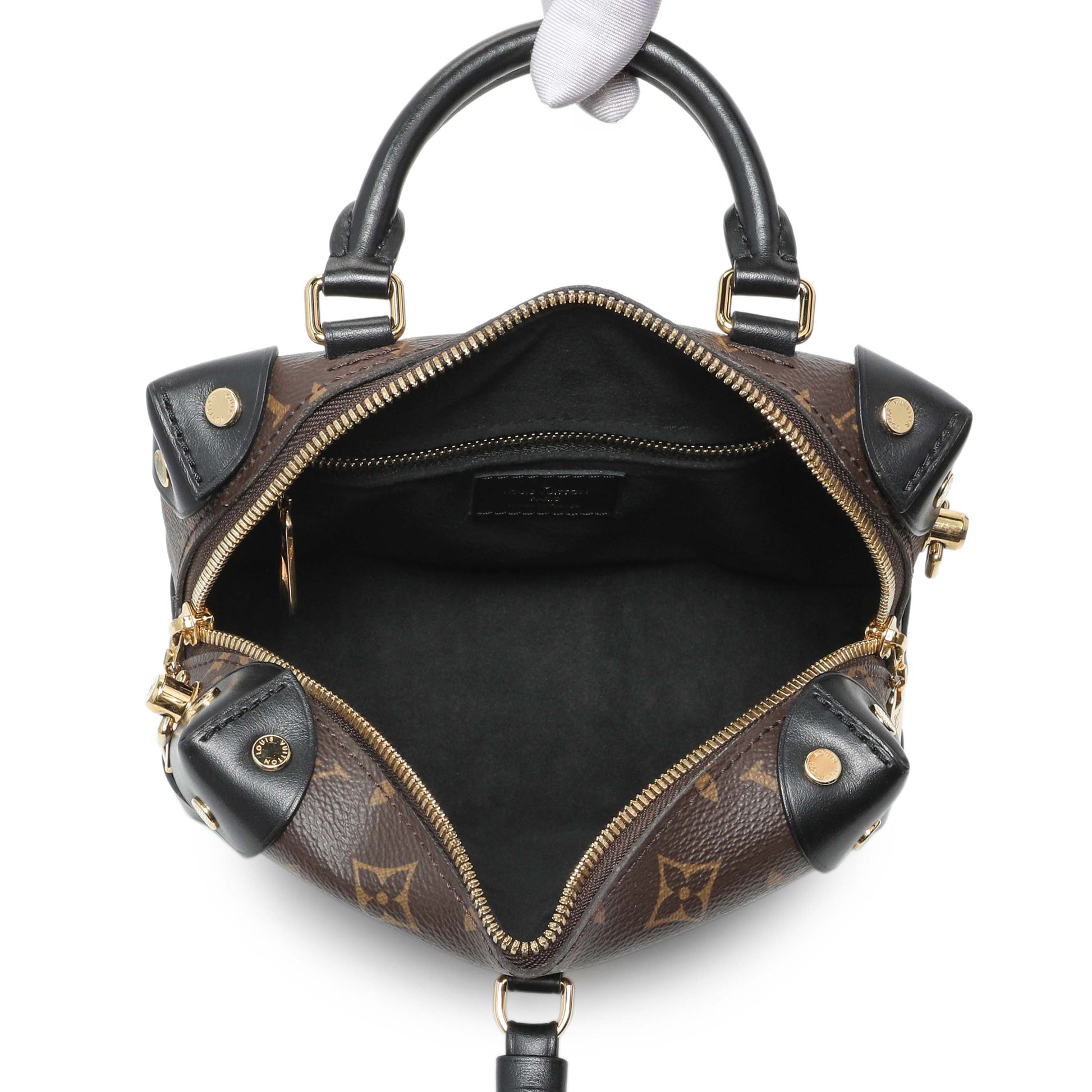 Exclusive Louis Vuitton Black Monogram Petite Malle Souple — Alternate View 8