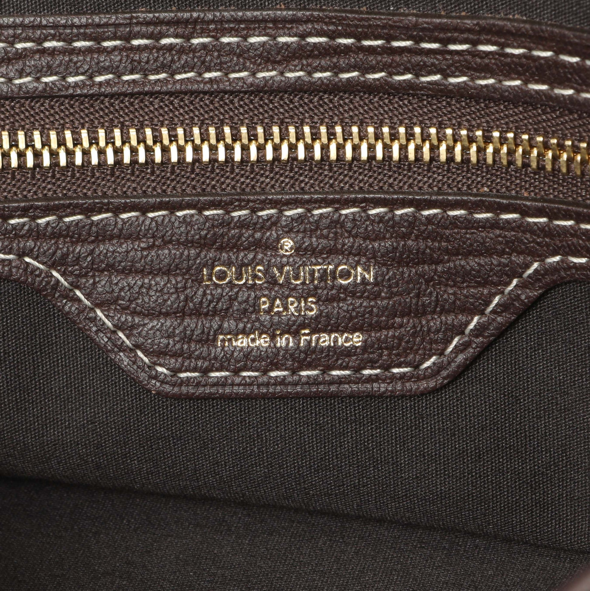 Exclusive Louis Vuitton Ebene Mini Lin Petit Bucket — Top View