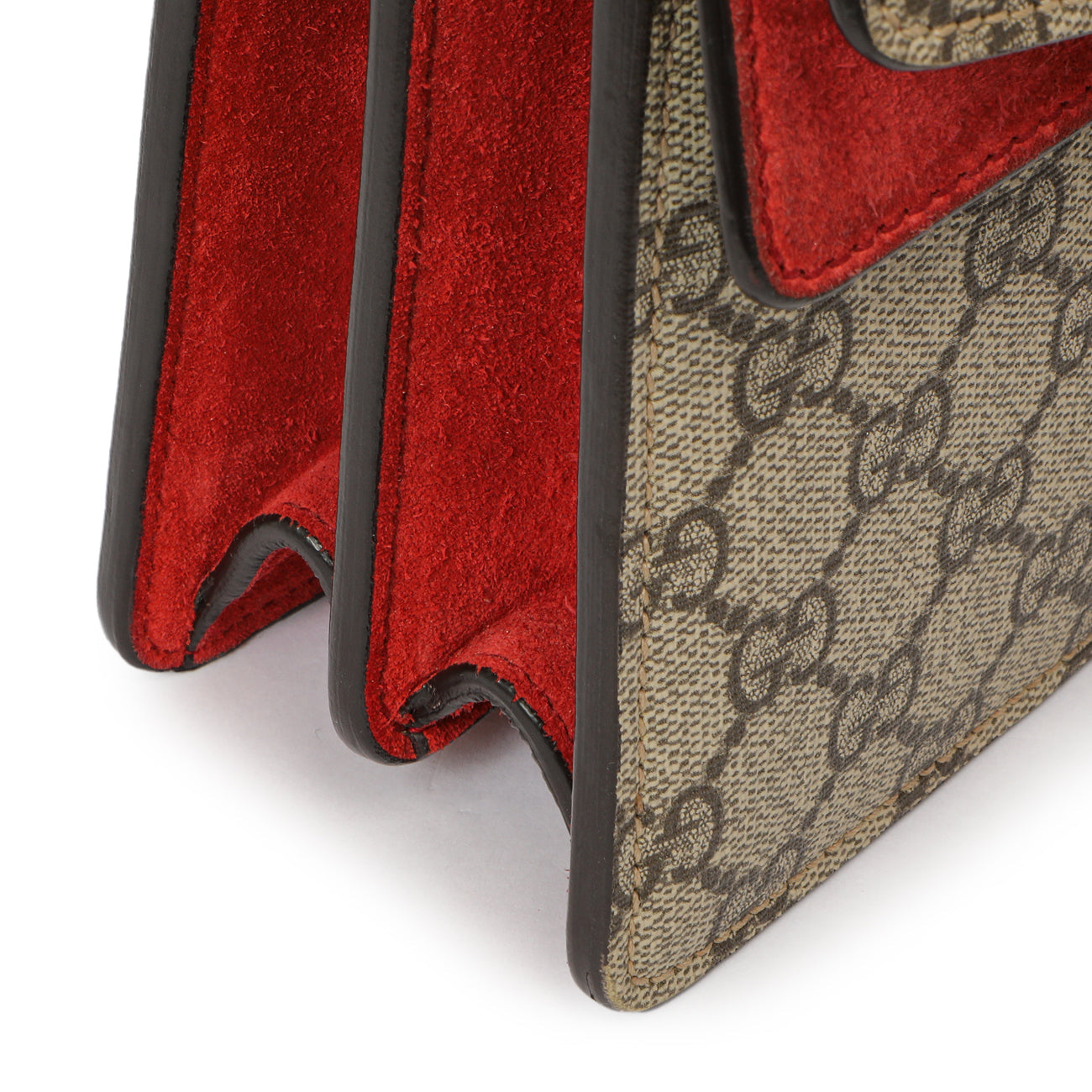 Exclusive Gucci Red GG Supreme Monogram Small Dionysus Shoulder Bag — Alternate View 9