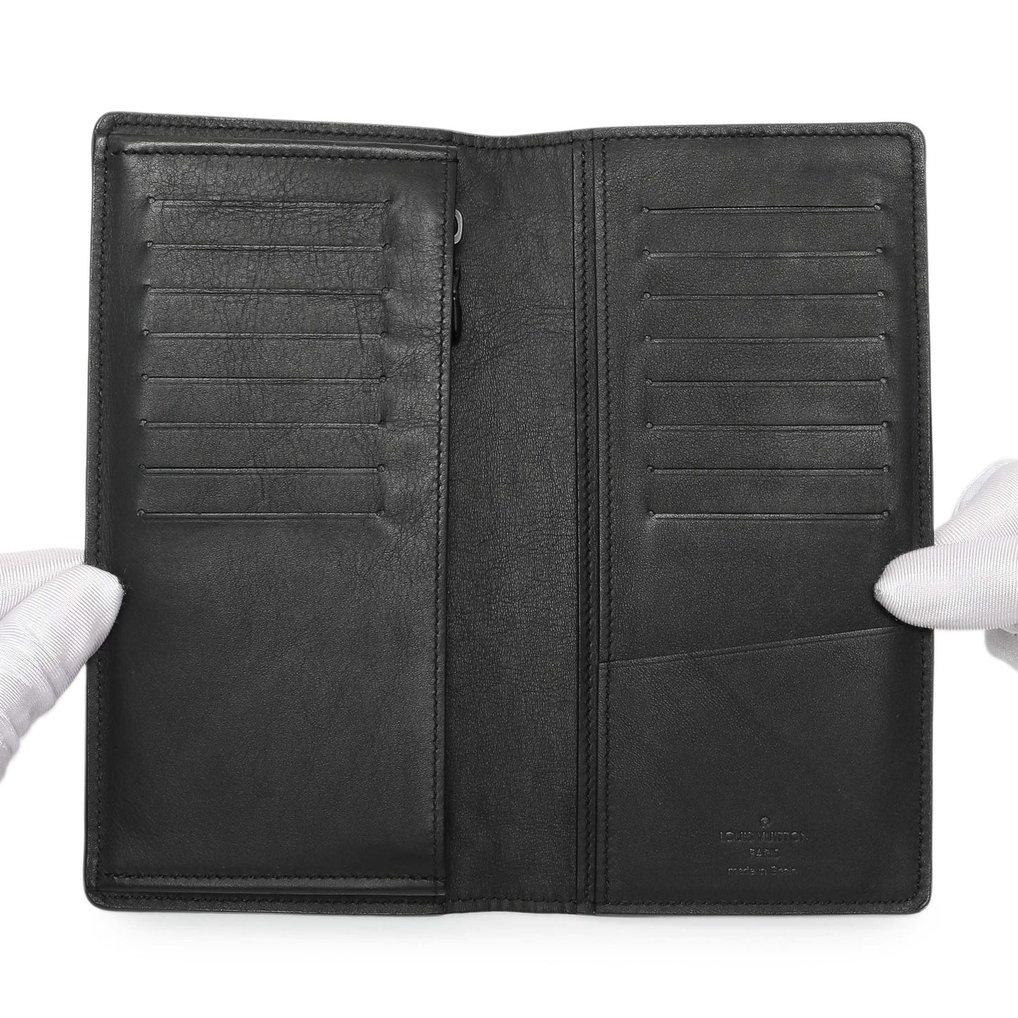 Exclusive Louis Vuitton Black Monogram Shadow Brazza Wallet — Alternate View 12