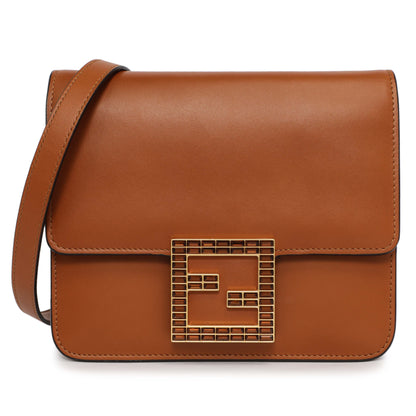 Exclusive Fendi Vitello King Crystal Fab Crossbody Bag — Front View