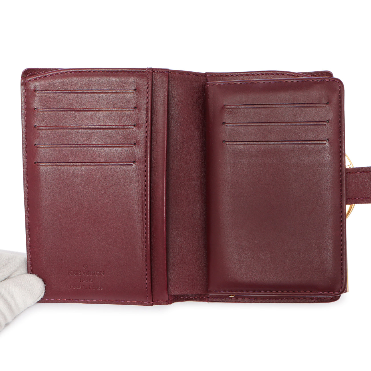 Exclusive Louis Vuitton Violet Vernis French Wallet — Top View