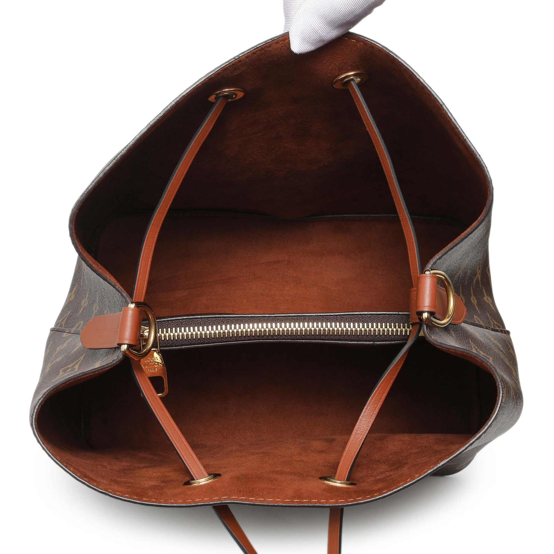 Exclusive Louis Vuitton Caramel Monogram Neonoe MM — Top View