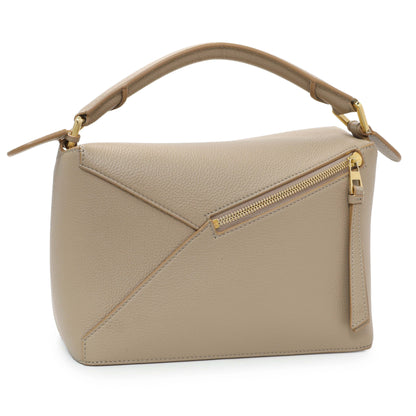 Exclusive Loewe Sand Grained Calfskin Small Puzzle Bag — Side View