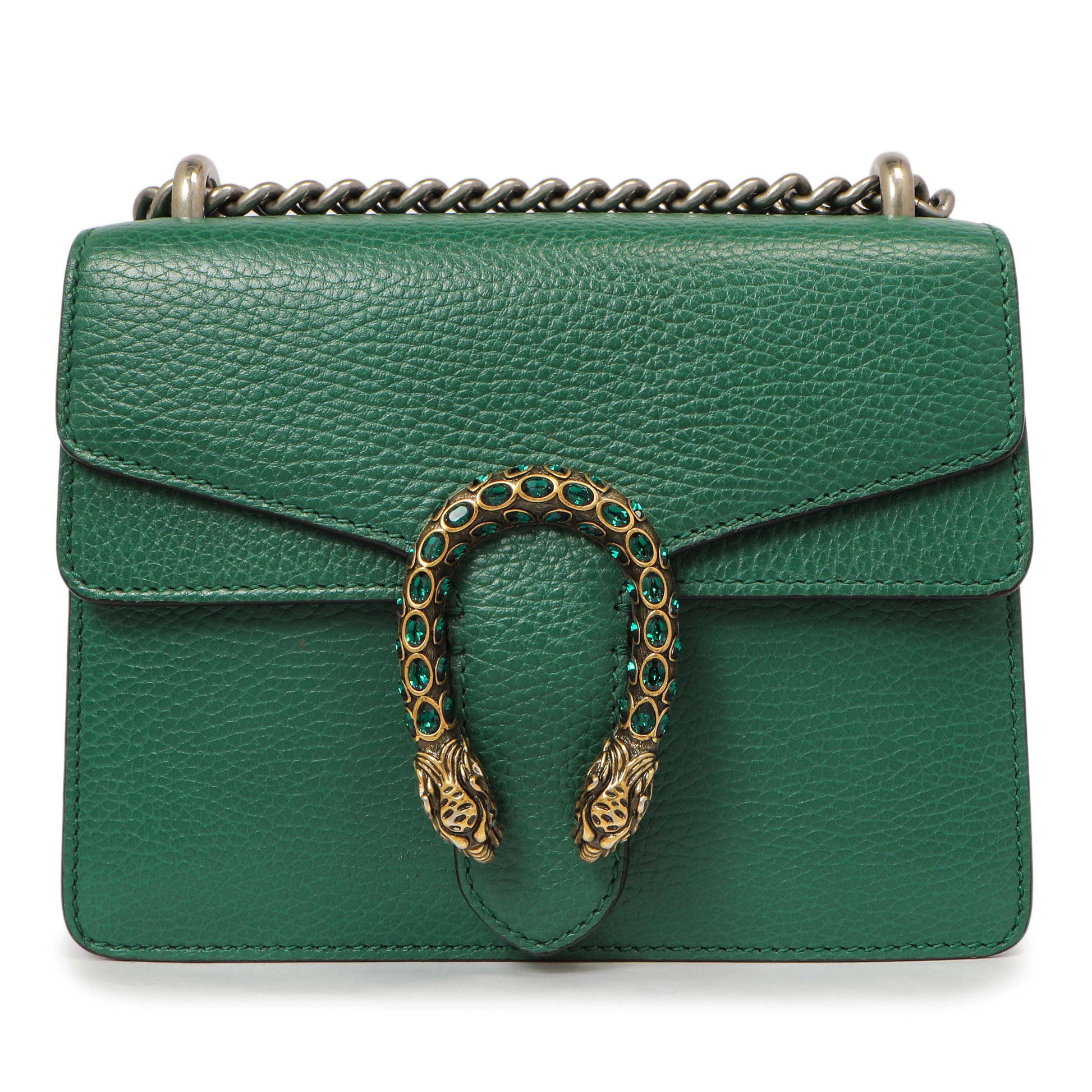Exclusive Gucci Emerald Calfskin Mini Dionysus Shoulder Bag — Side View