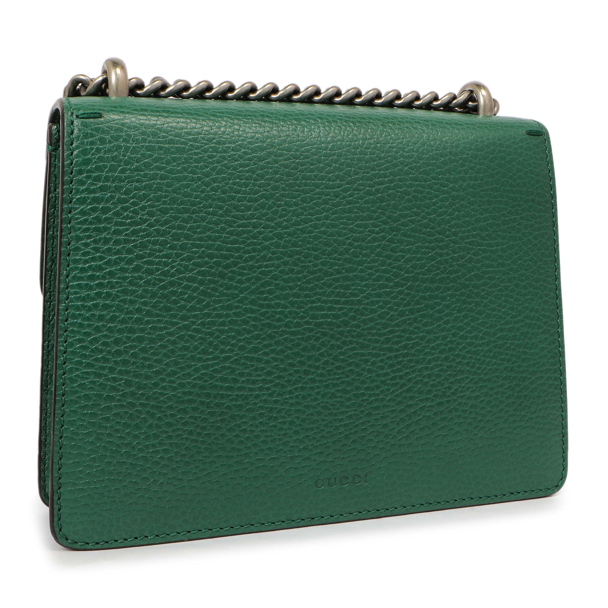 Exclusive Gucci Emerald Calfskin Mini Dionysus Shoulder Bag — Back View