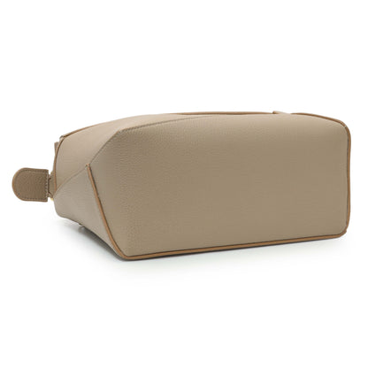 Exclusive Loewe Sand Grained Calfskin Small Puzzle Bag — Back View