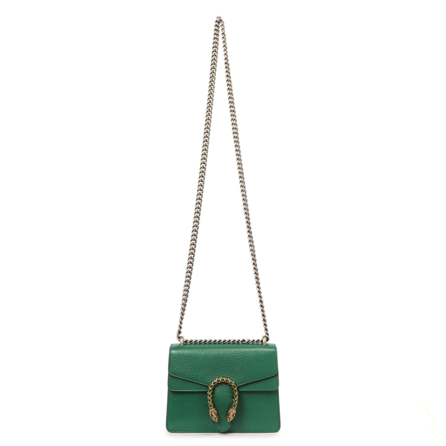 Exclusive Gucci Emerald Calfskin Mini Dionysus Shoulder Bag — Front View