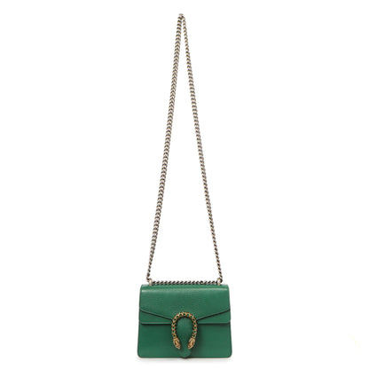 Exclusive Gucci Emerald Calfskin Mini Dionysus Shoulder Bag — Front View