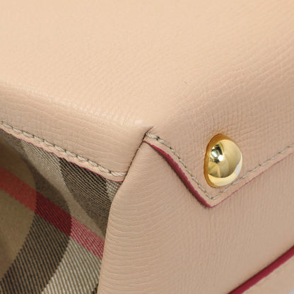 Exclusive Burberry Beige Red Derby Calfskin Snakeskin House Check Small Camberley — Lifestyle View