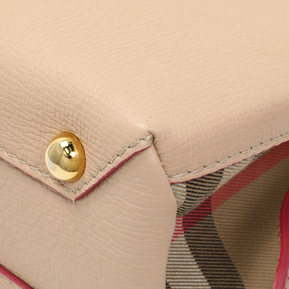 Exclusive Burberry Beige Red Derby Calfskin Snakeskin House Check Small Camberley — Alternate View 7