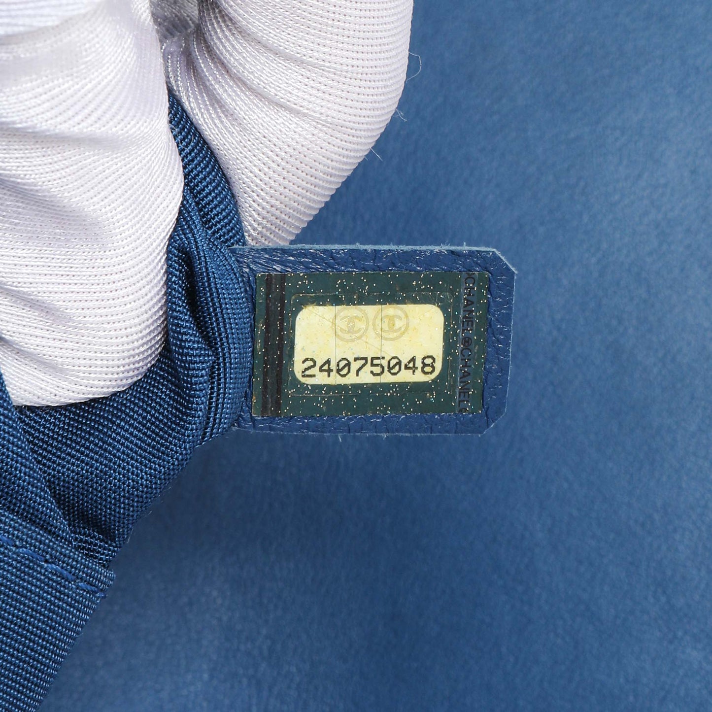 Exclusive Chanel Blue Lambskin Chevron Quilted New Medium Boy Flap — Alternate View 10