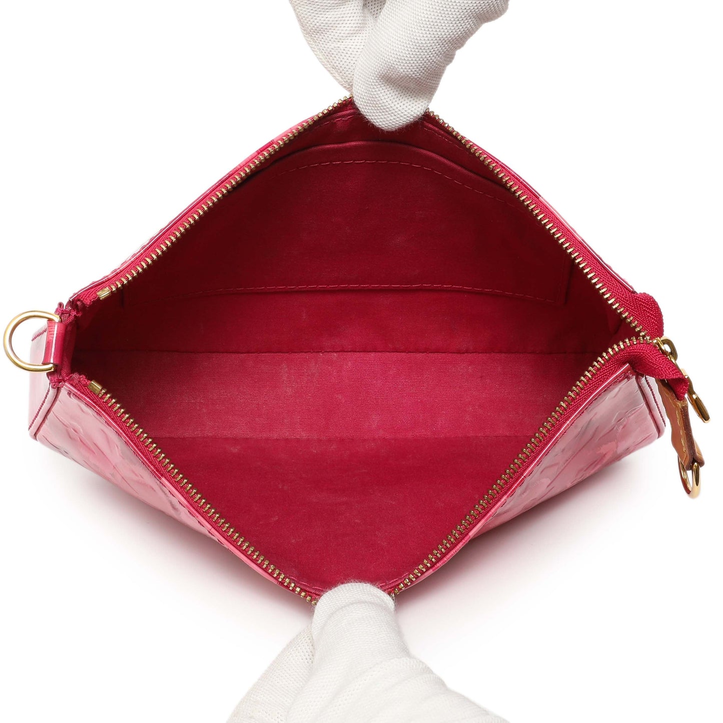Exclusive Louis Vuitton Rose Indien Vernis Ikat Pochette Accessories NM — Top View