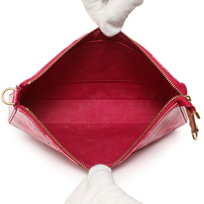 Exclusive Louis Vuitton Rose Indien Vernis Ikat Pochette Accessories NM — Top View
