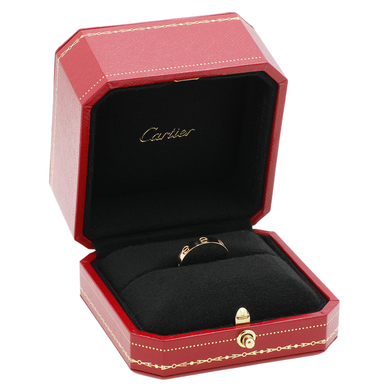 Exclusive Cartier 18K Yellow Gold Love Wedding Band — Top View