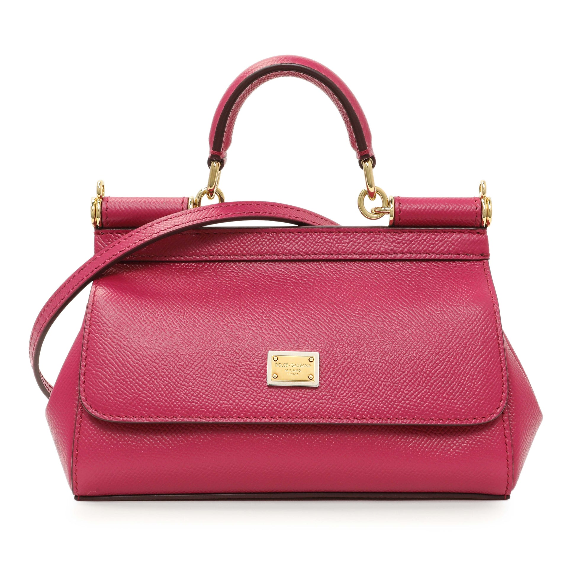 Exclusive Dolce & Gabbana Fuchsia Dauphine Mini Miss Sicily Bag — Front View