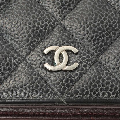 Exclusive Chanel Black Quilted Caviar Yen Wallet — Alternate View 17