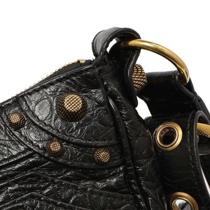 Exclusive Balenciaga Black Crocodile Embossed Le Cagole Shoulder Bag XS — Alternate View 8