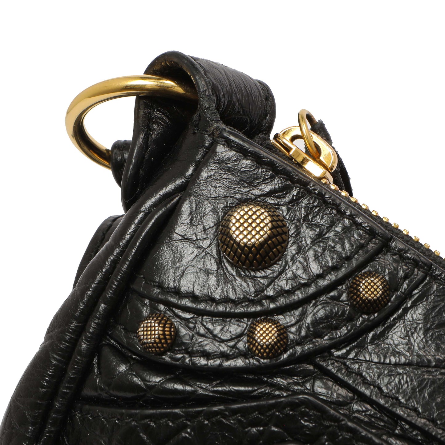 Exclusive Balenciaga Black Crocodile Embossed Le Cagole Shoulder Bag XS — Alternate View 7