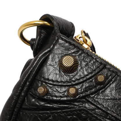 Exclusive Balenciaga Black Crocodile Embossed Le Cagole Shoulder Bag XS — Alternate View 7