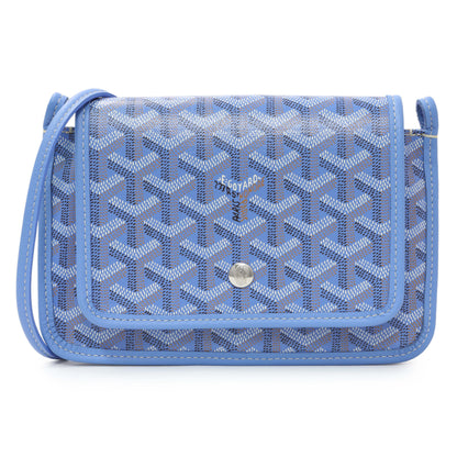 Exclusive Goyard Blue Goyardine Plumet Wallet Clutch — Front View