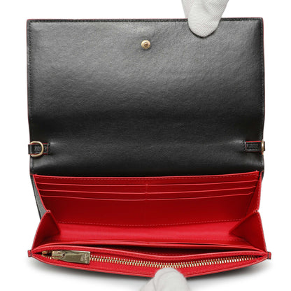 Exclusive Christian Louboutin Black Calfskin Boudoir Chain Wallet — Lifestyle View