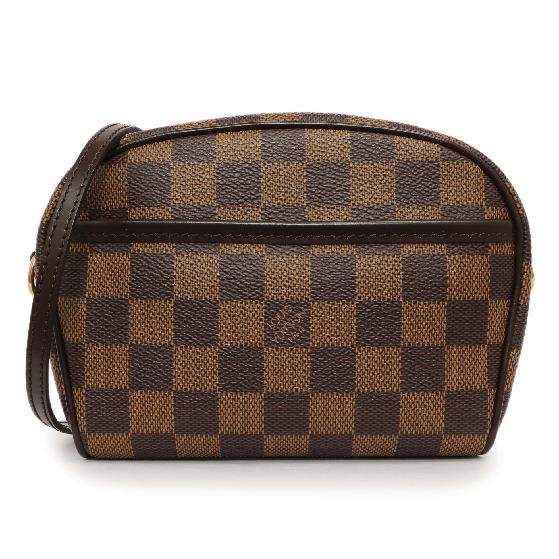Exclusive Louis Vuitton Damier Ebene Pochette Ipanema — Front View