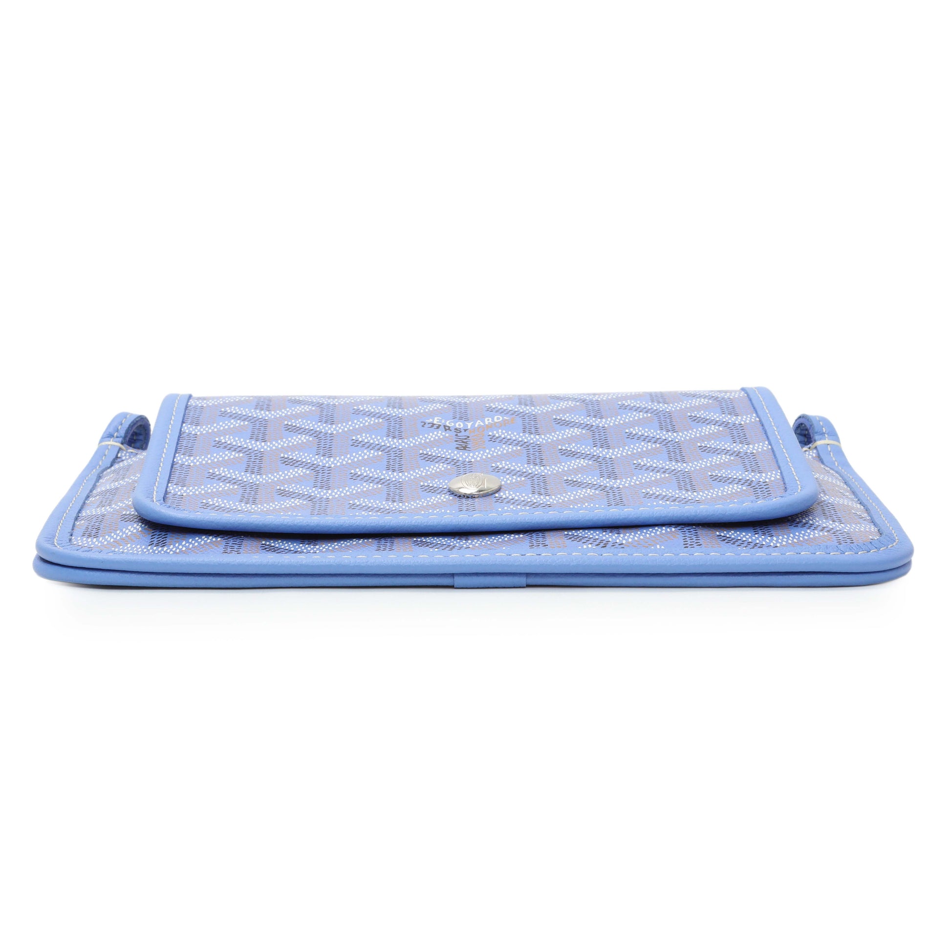 Exclusive Goyard Blue Goyardine Plumet Wallet Clutch — Back View