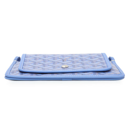 Exclusive Goyard Blue Goyardine Plumet Wallet Clutch — Back View