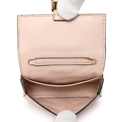 Exclusive Fendi Pink Nappa Matisse FF Embossed Nano Baguette Charm — Top View
